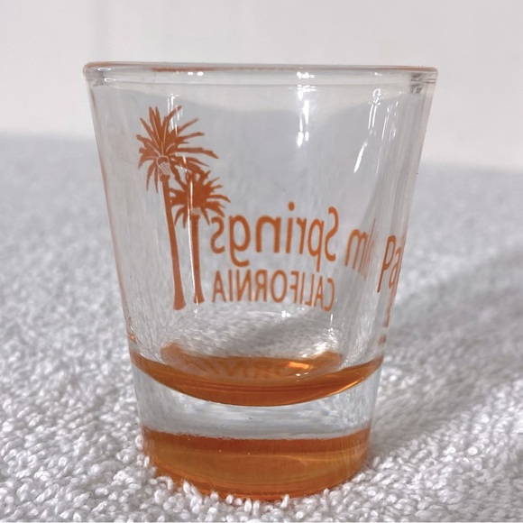 Vintage Clear Glass Palm Springs Souvenir Shot Glass - Picture 4 of 7